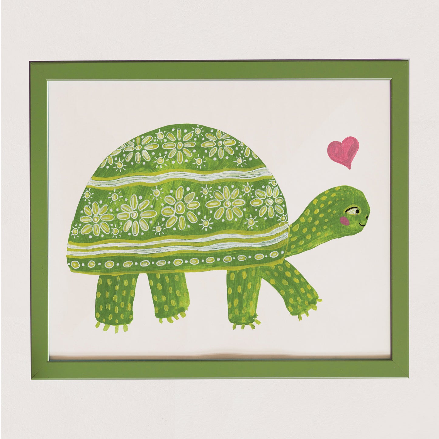 Folk Turtle Love - Archival Art Print