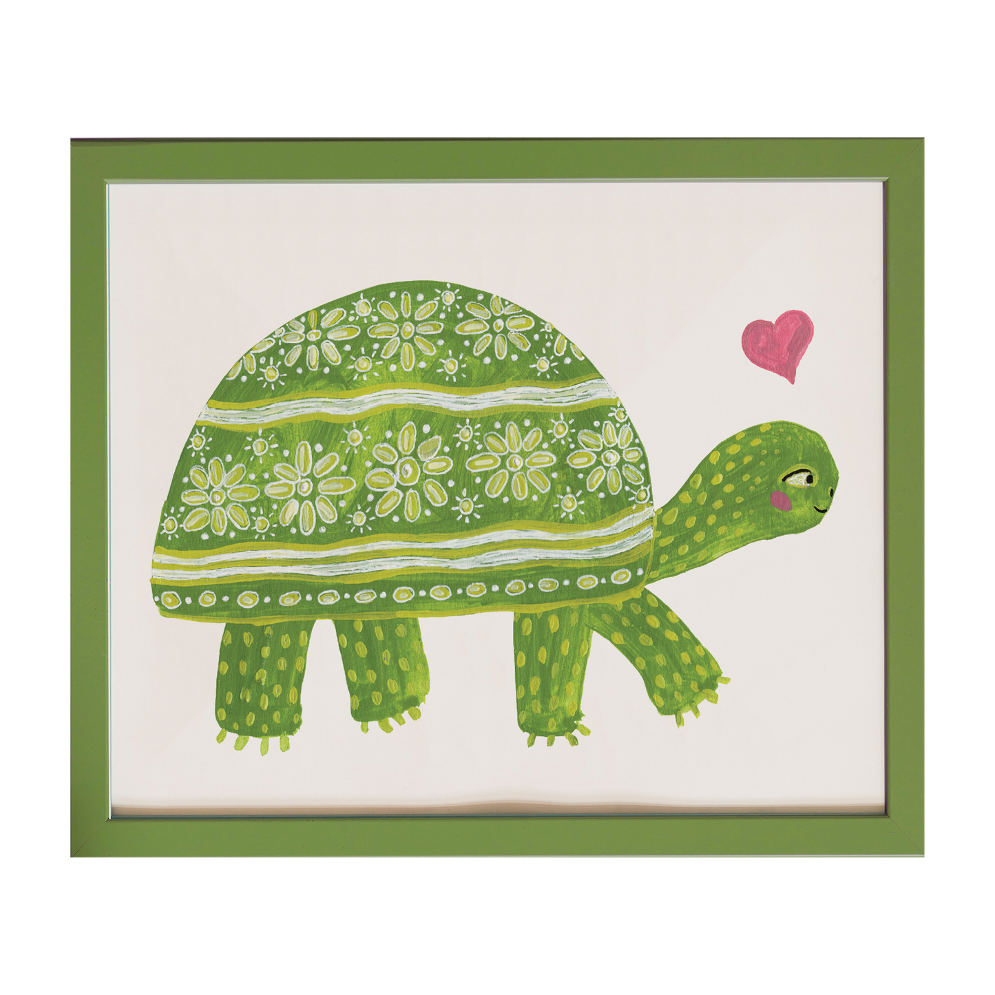 Folk Turtle Love - Archival Art Print