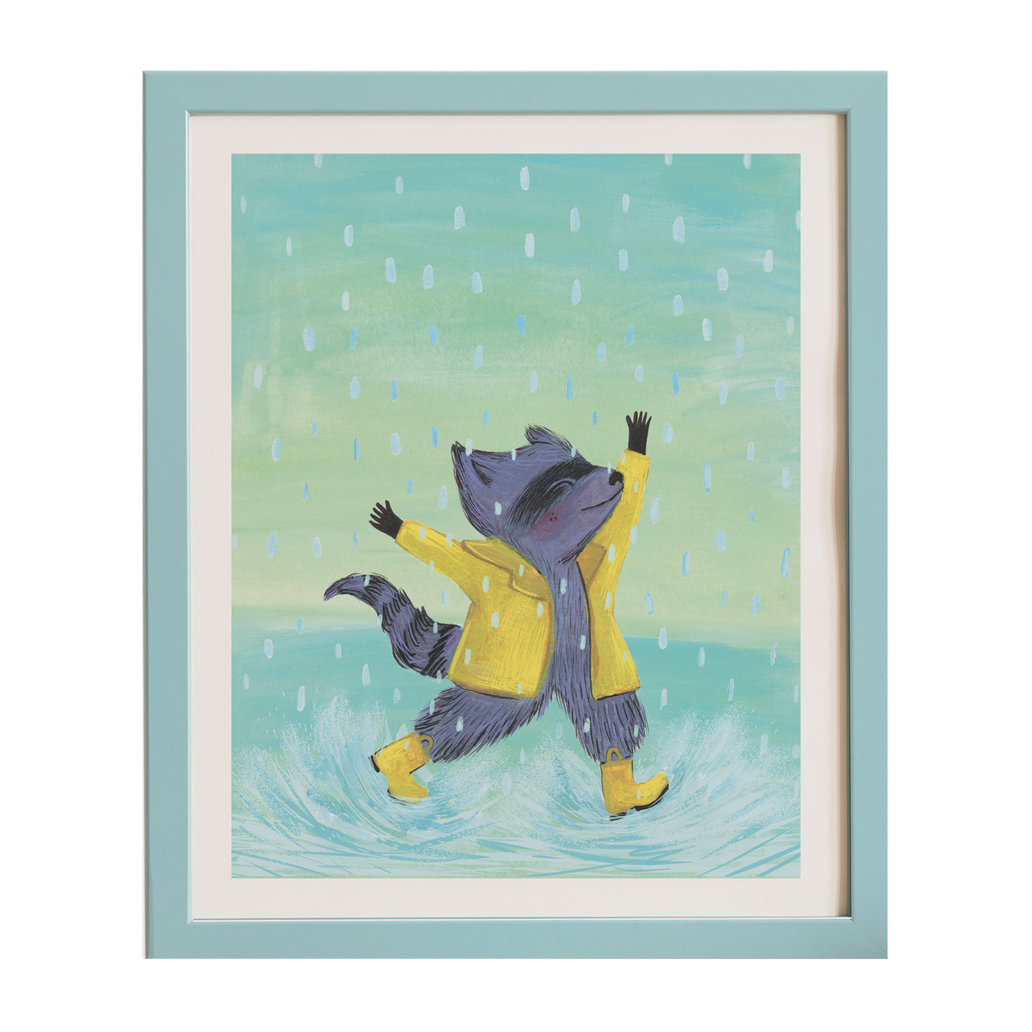 Rain Loving Raccoon - Archival Art Print