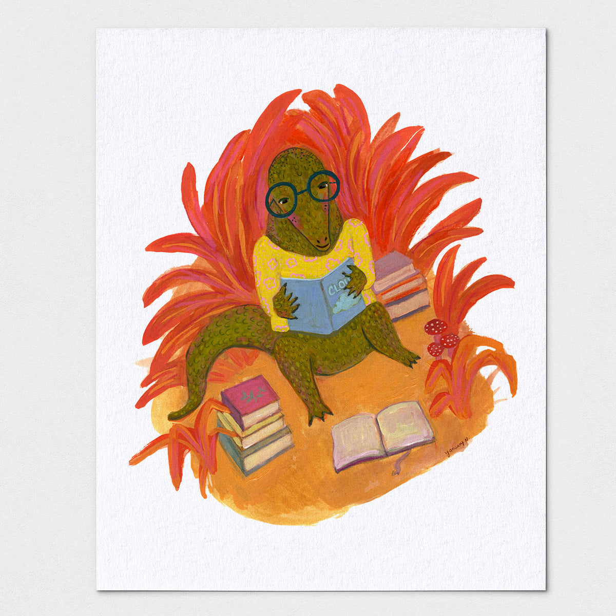 Alligator Bookworm - Archival Fine Art Print