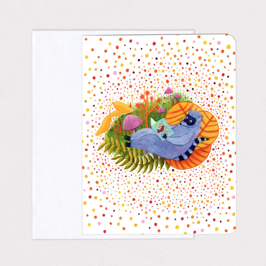Raccoon Reader - Card