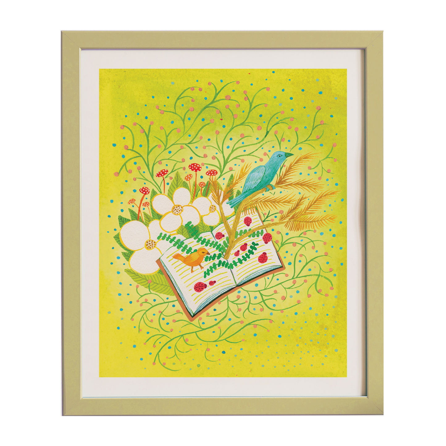 Books and Birds - Archival Art Print