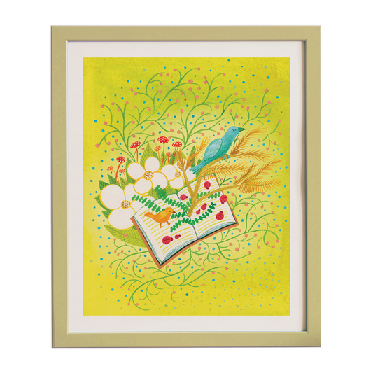 Books and Birds - Archival Art Print