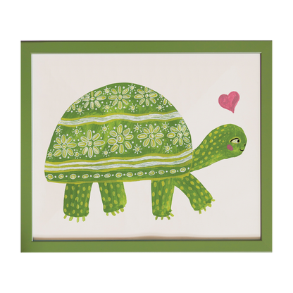 Folk Turtle Love - Archival Art Print