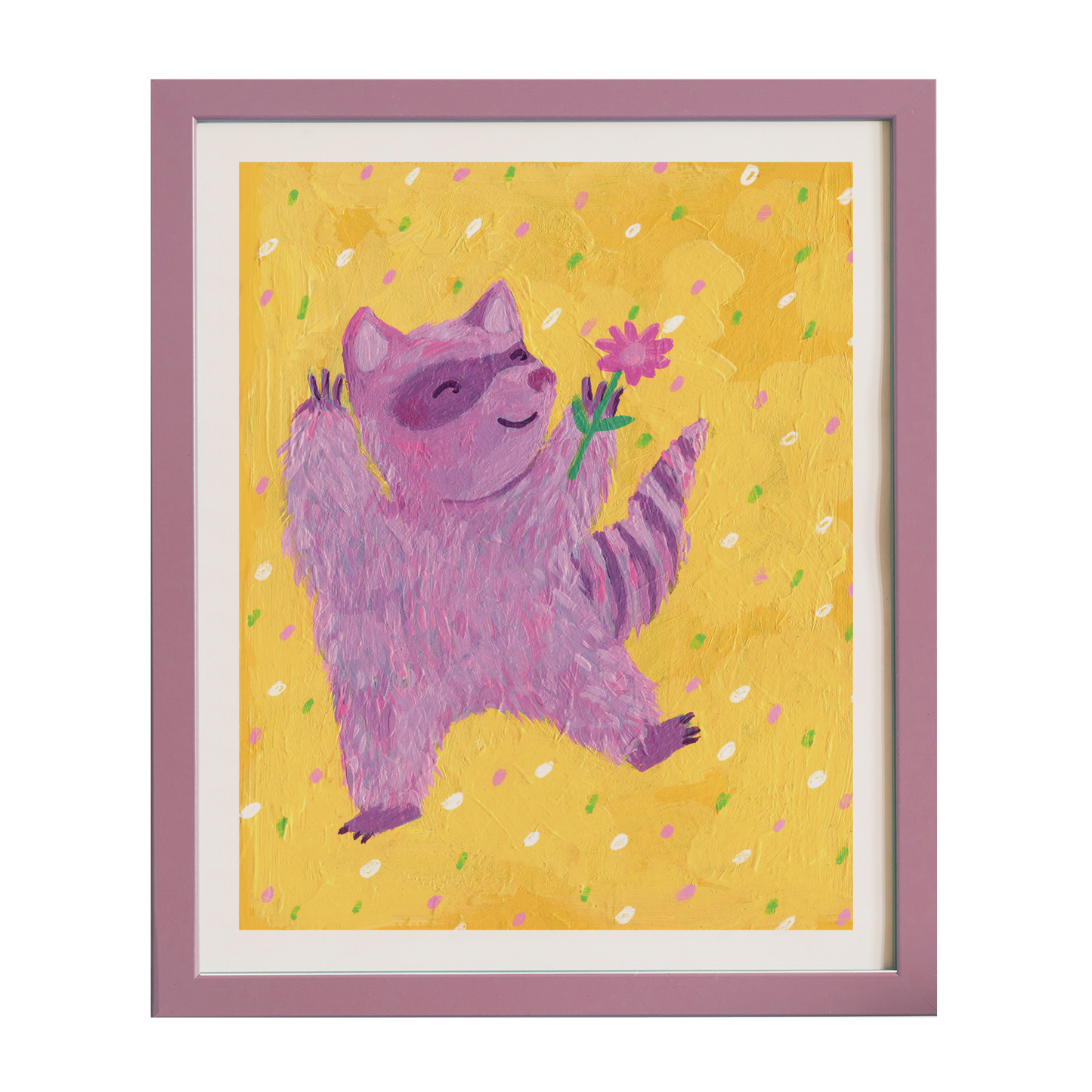 Happy Raccoon - Archival Art Print