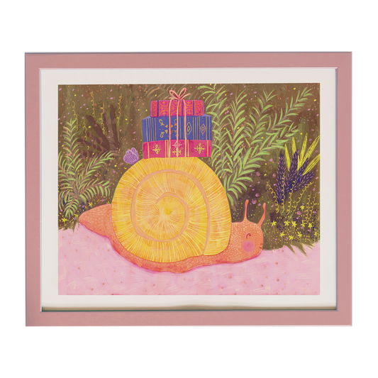 Snail Librarian - Archival Art Print